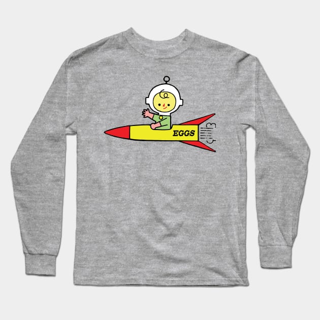 EGGS....in space! Long Sleeve T-Shirt by EGGS Bar